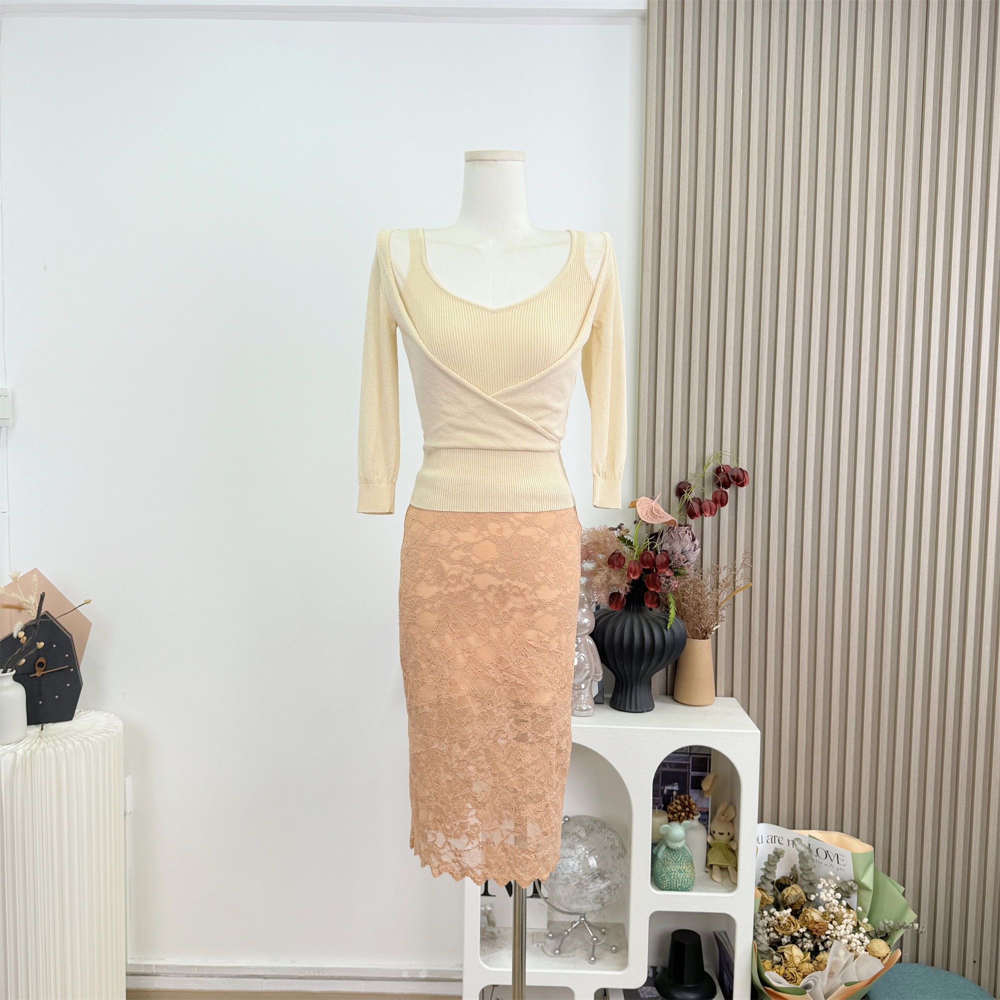 High Waist Lace Bodycon Skirt for Women Spring Summer - Image 5