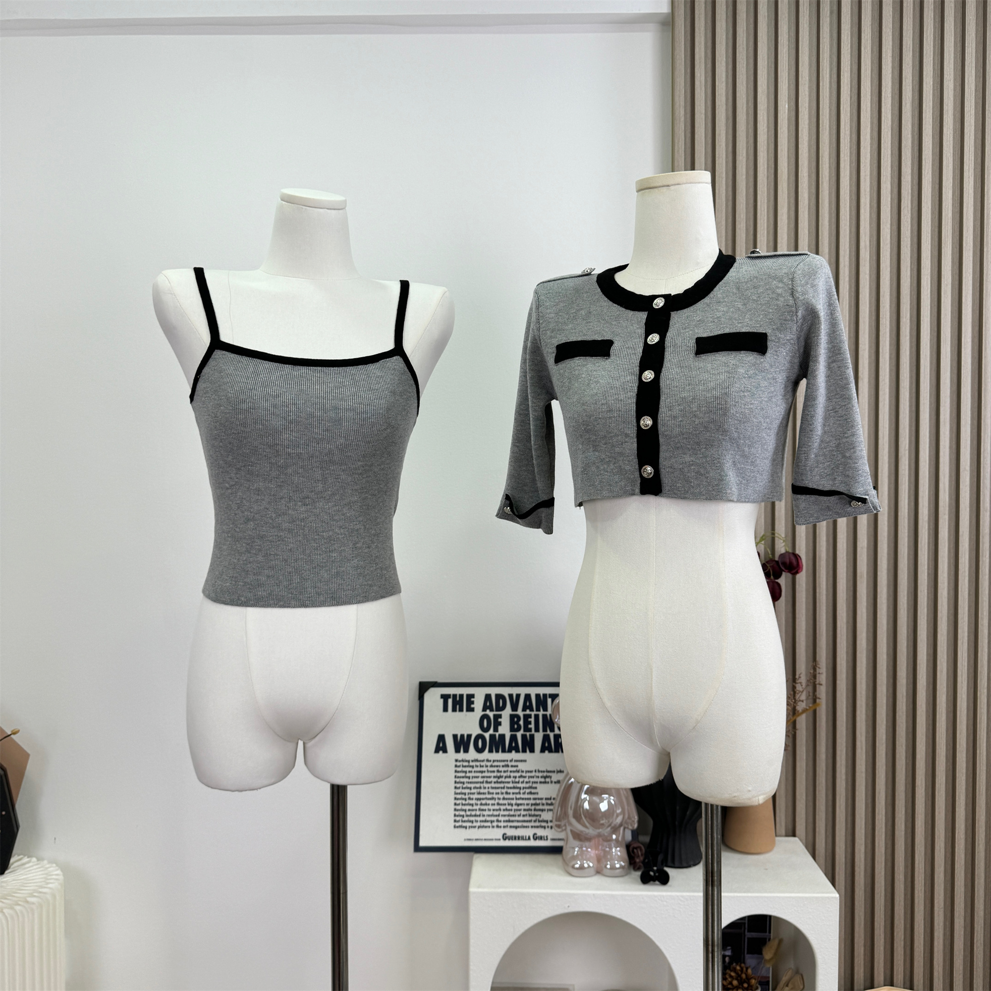 Momoshero Bright Fragrance Style Knit Tweed Set - Image 3