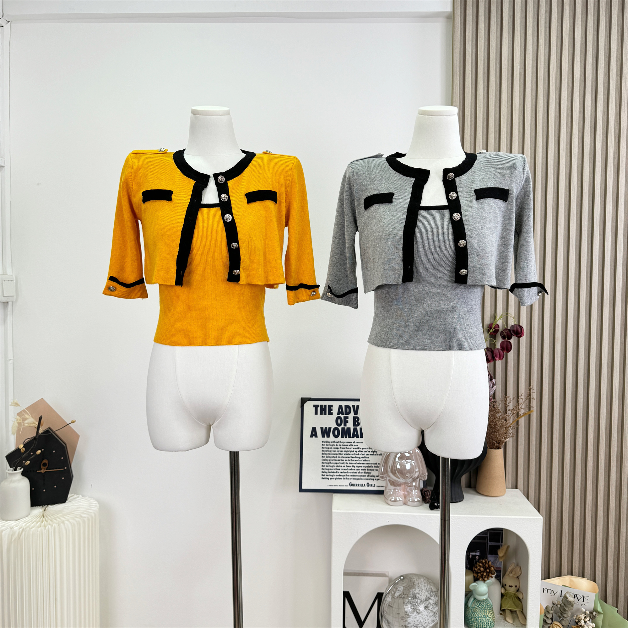 Momoshero Bright Fragrance Style Knit Tweed Set - Image 5