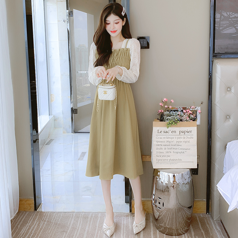 Sweet Lolita Lace Embroidered Long Sleeve Midi Dress - Image 5
