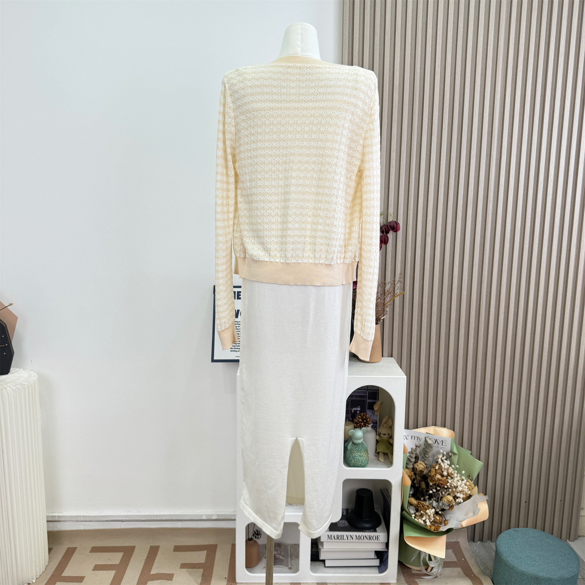 Women's 3-Piece Knit Cami and Skirt Set with Cardigan - Image 4